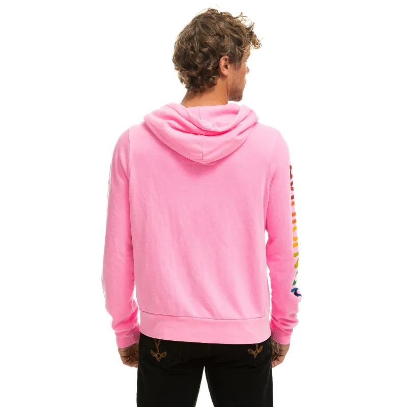 Aviator Nation Zip Hoodie Neon Pink NEW