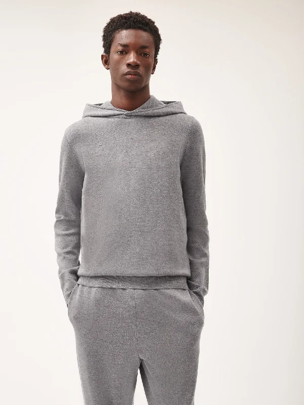 Regenerative Merino Wool Hoodie—grey marl