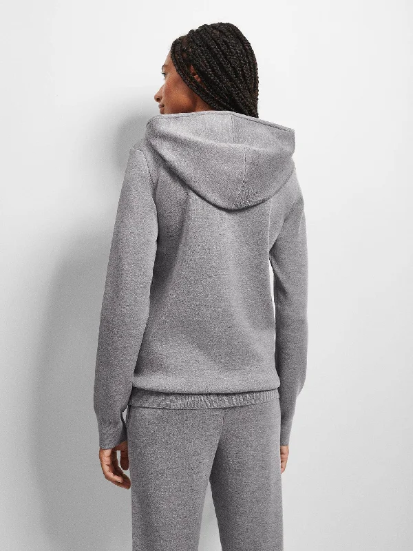 Regenerative Merino Wool Hoodie—grey marl