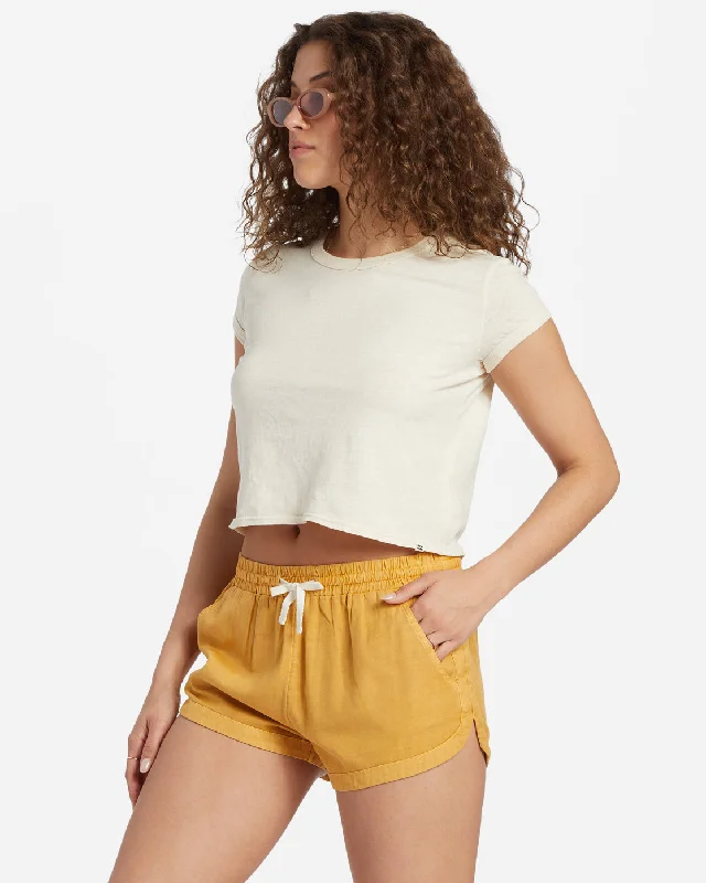 Road Trippin Elastic Waist Shorts - Wild Honey