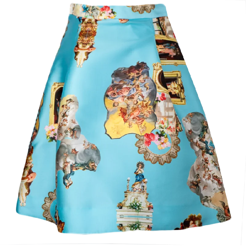 Sicily light blue short skirt