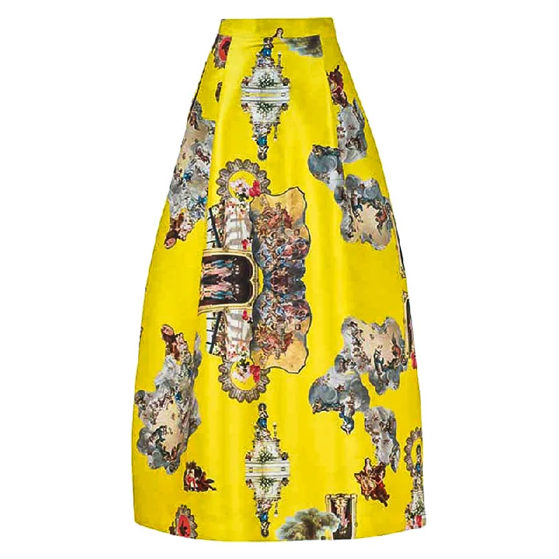 Sicily yellow long skirt