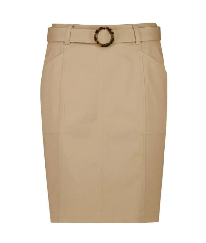 Traveller Womens Stretch Skirt with Belt